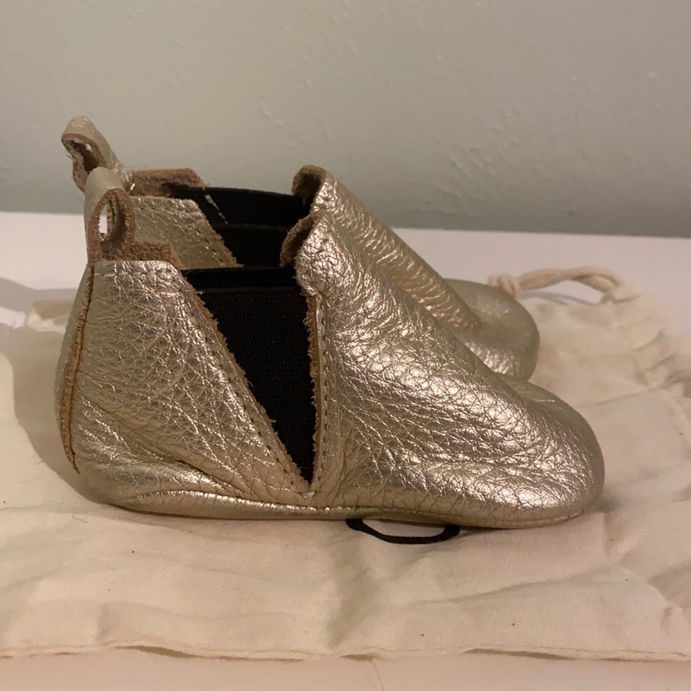 Freshly Picked gold Chelsea boot moccasins